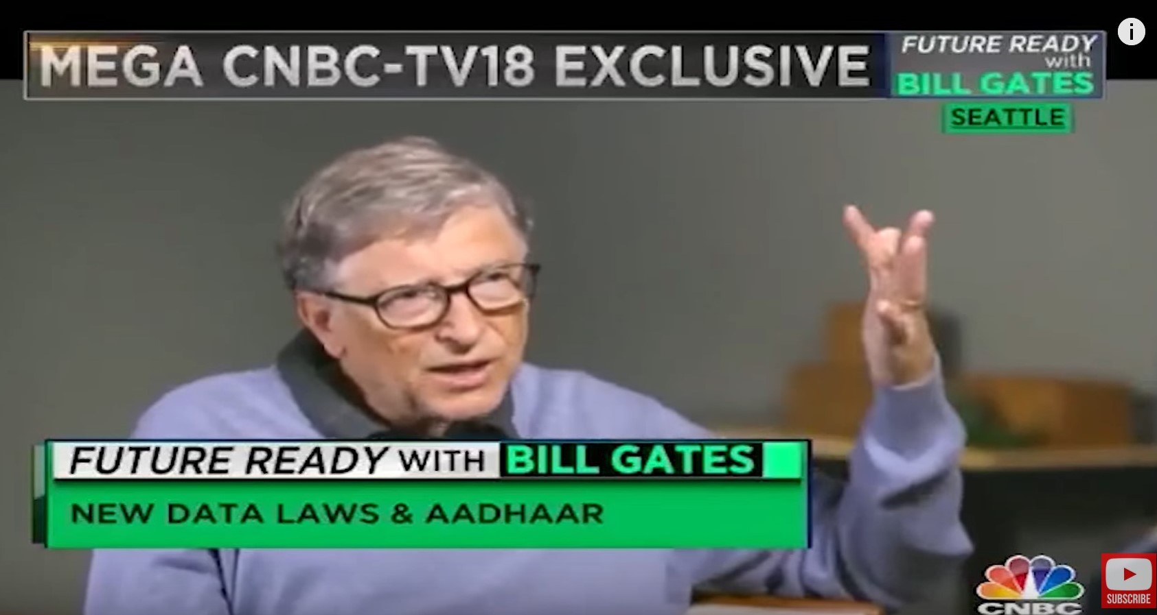 Bill Gates: Aadhaar Doesn’t Harm Privacy, It Merely Gives an Identity | CNBC TV18