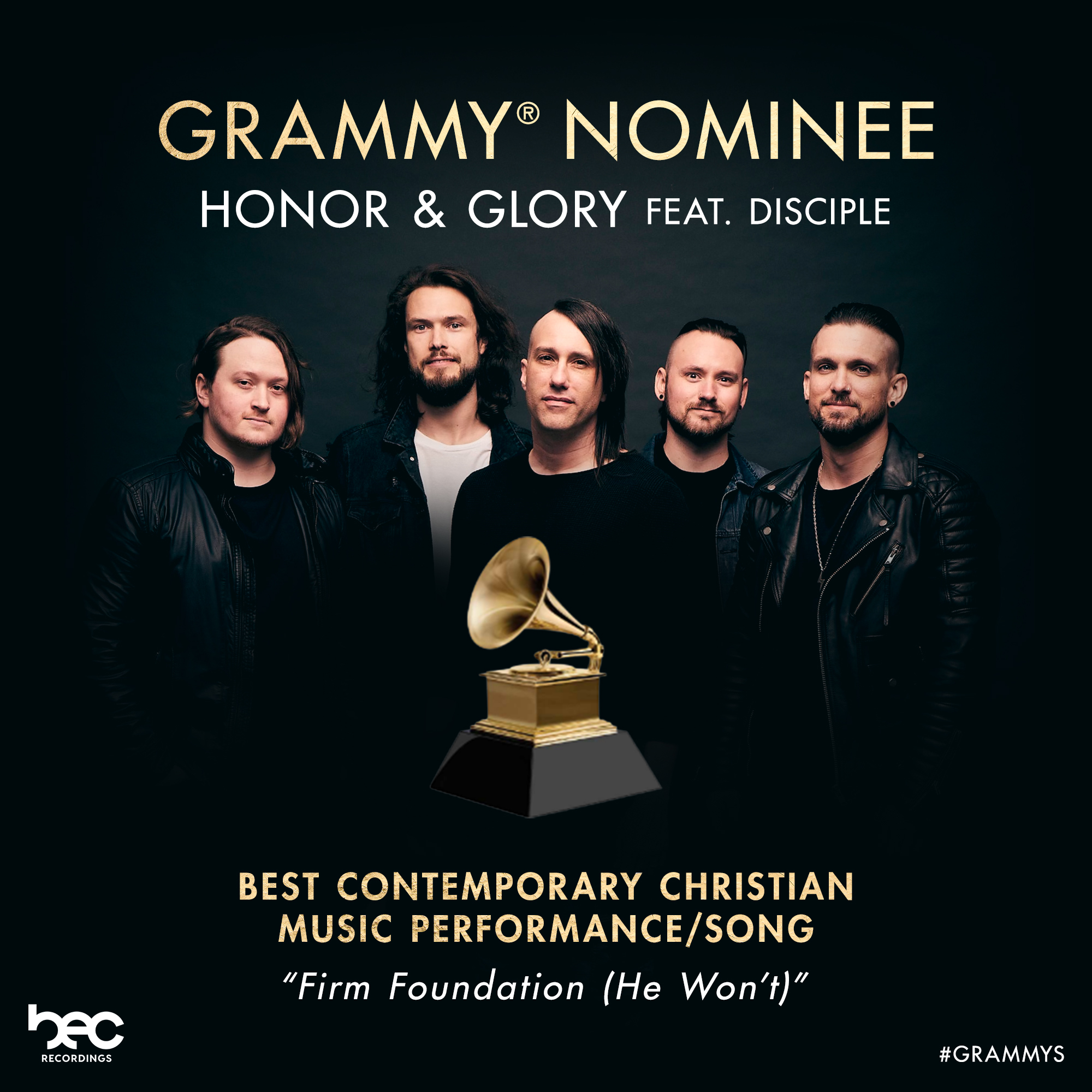 Disciple and Honor & Glory celebrate first career Grammy nomination for “Firm Foundation (He Won’t)”